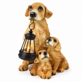Solar Dog Lantern Garden Statue – Style E