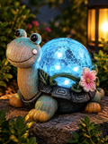 Crystal Ball Turtle Solar Garden Statue