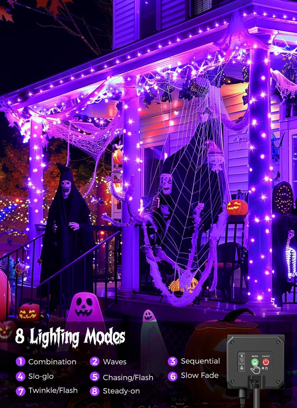 Purple Solar Fairy String Lights - 30 LED