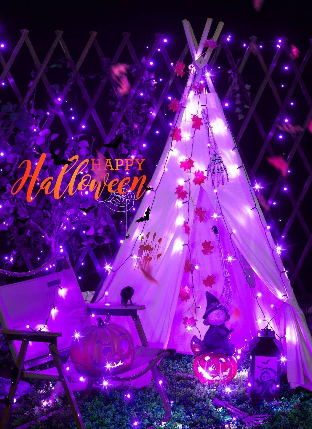 Purple Solar Fairy String Lights - 30 LED