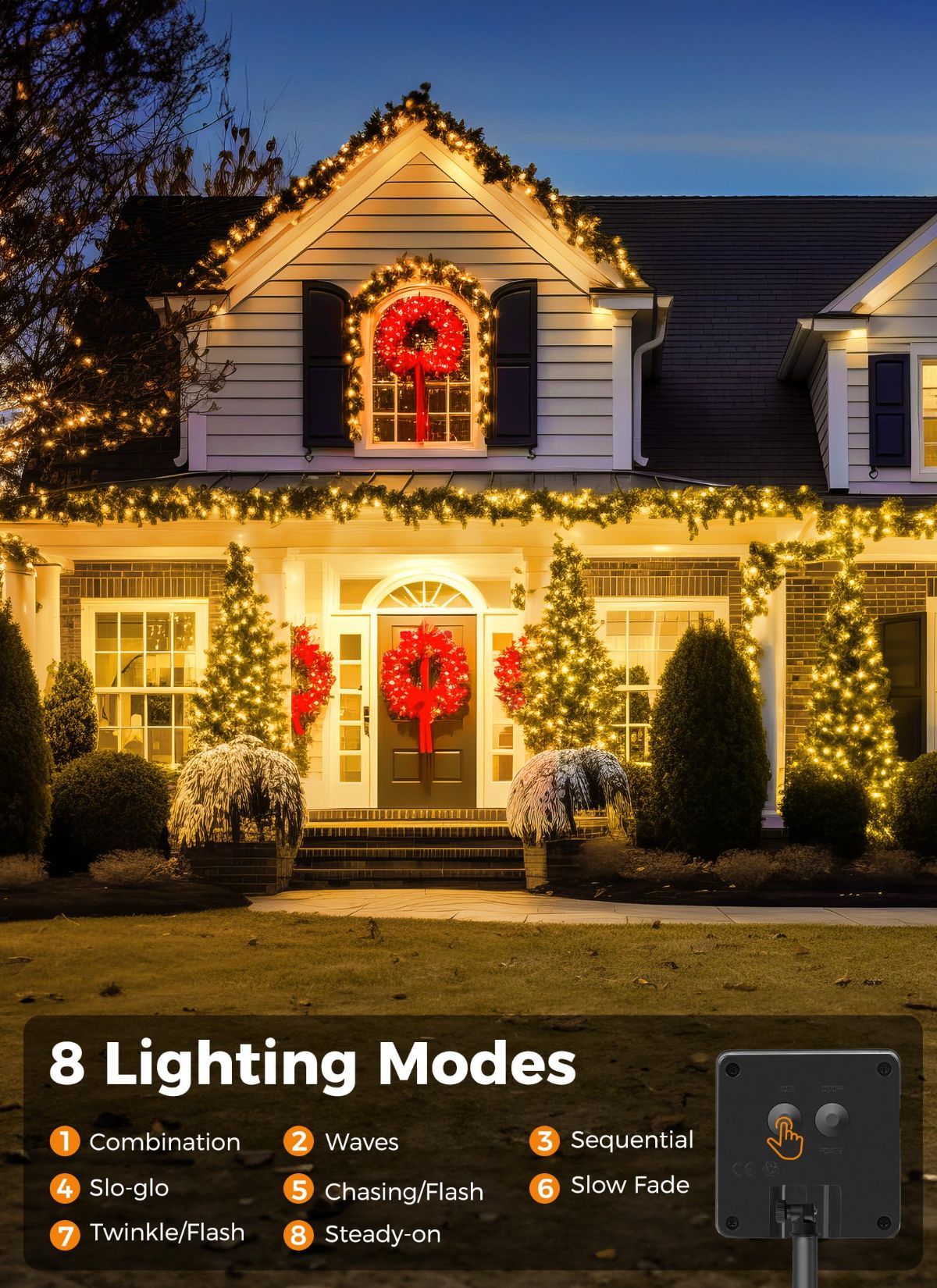2-Pack Solar Fairy String Lights