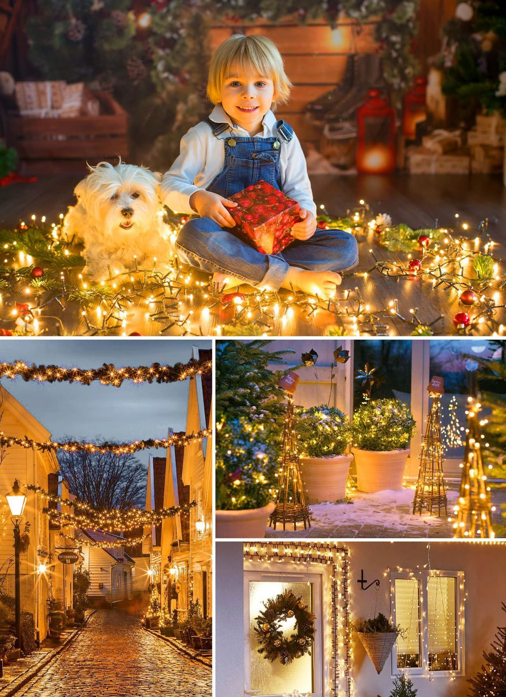 2-Pack Solar Fairy String Lights