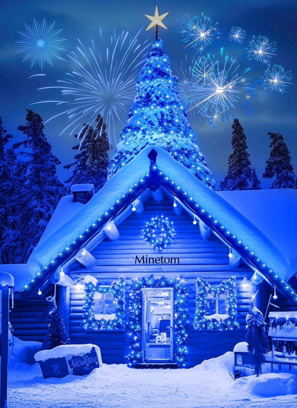 Blue Solar Fairy String Lights – 300 LED