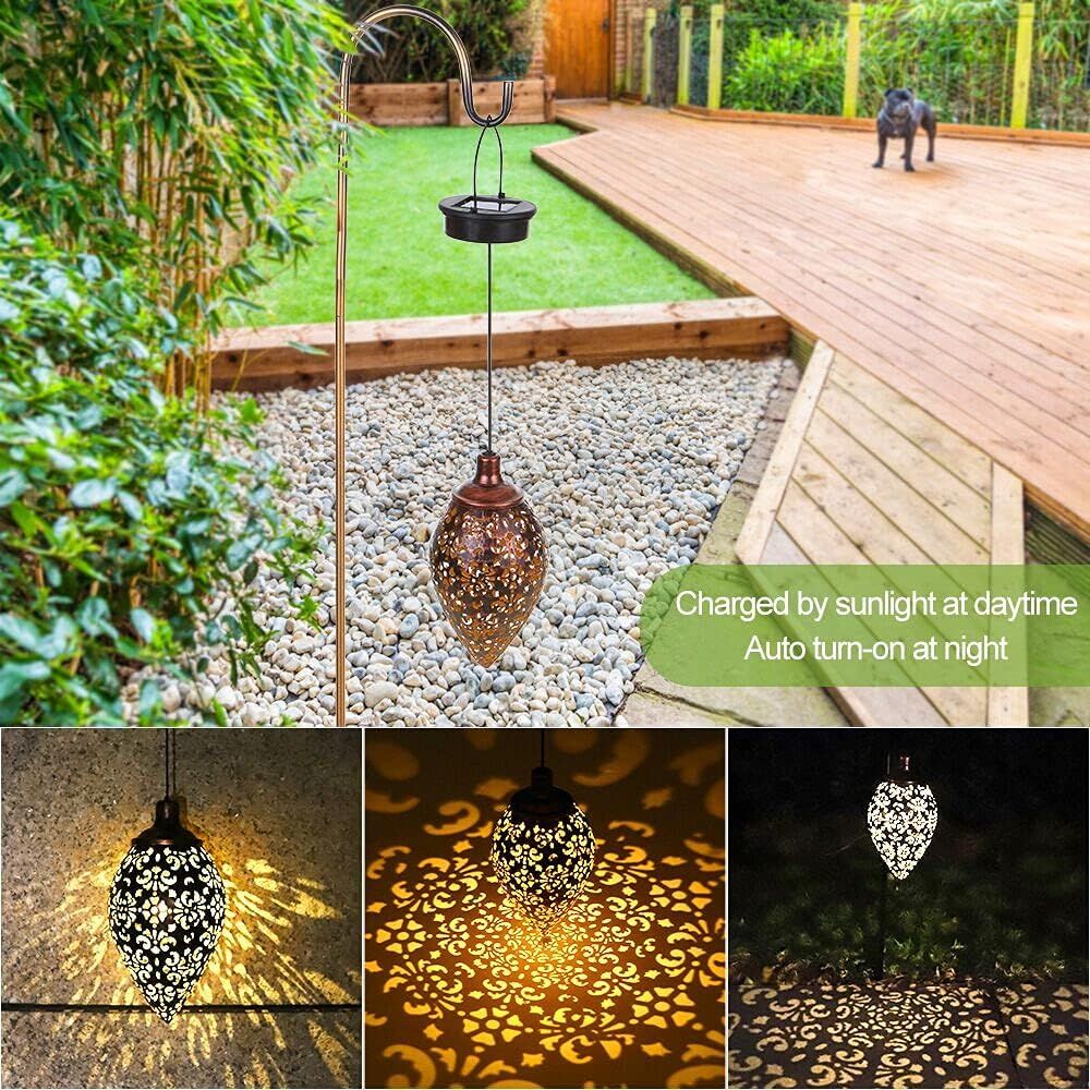 Moroccan Solar Hanging Lantern