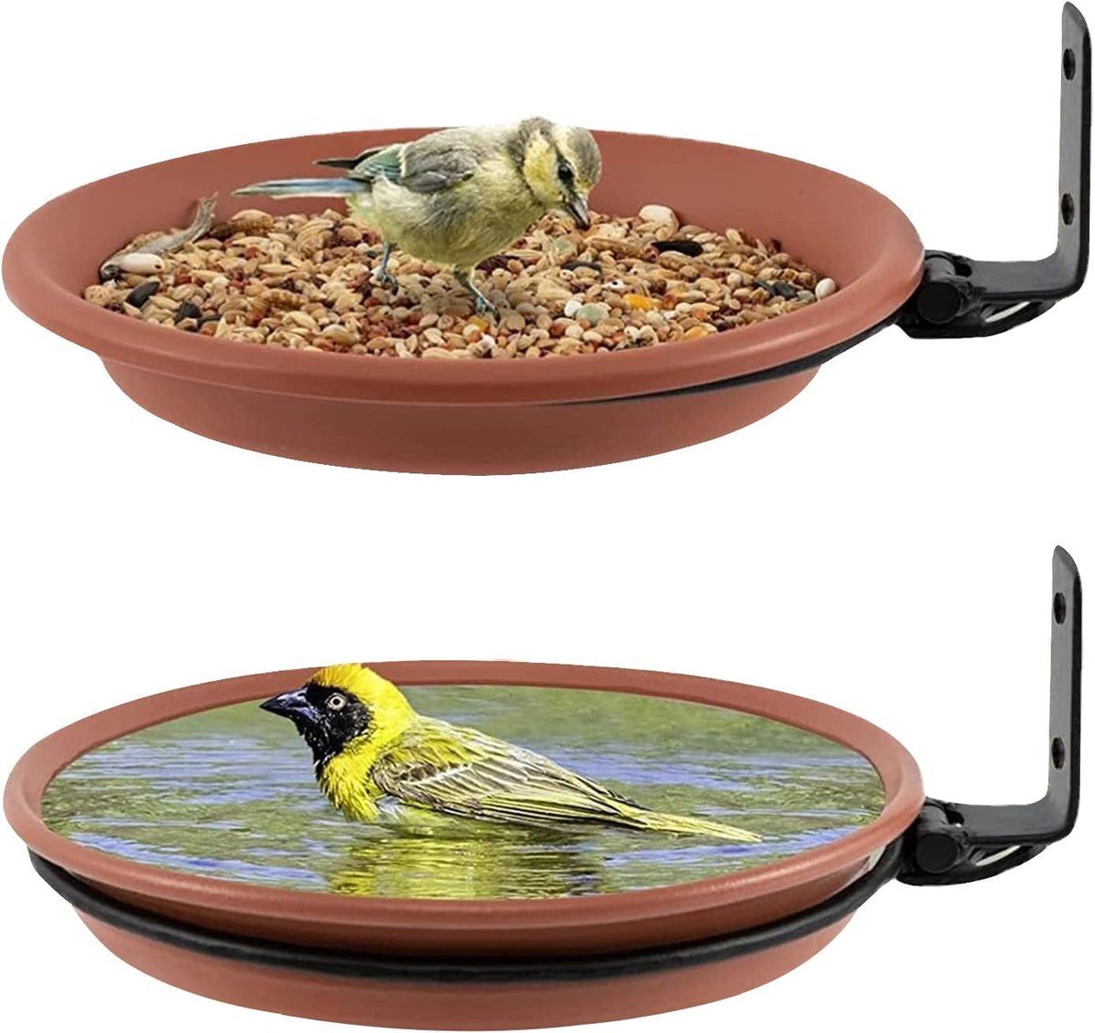 2-Piece Hanging Bird Bath & Feeder Set