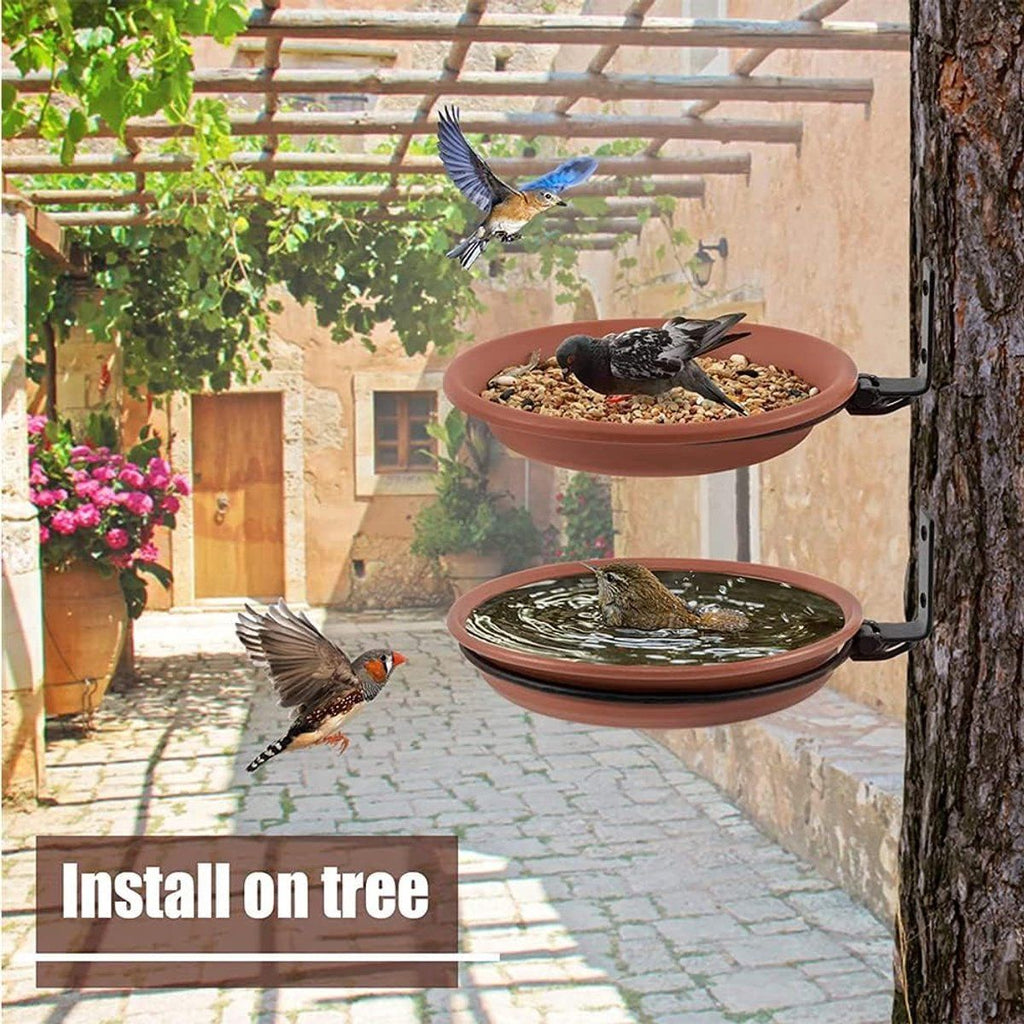 2-Piece Hanging Bird Bath & Feeder Set