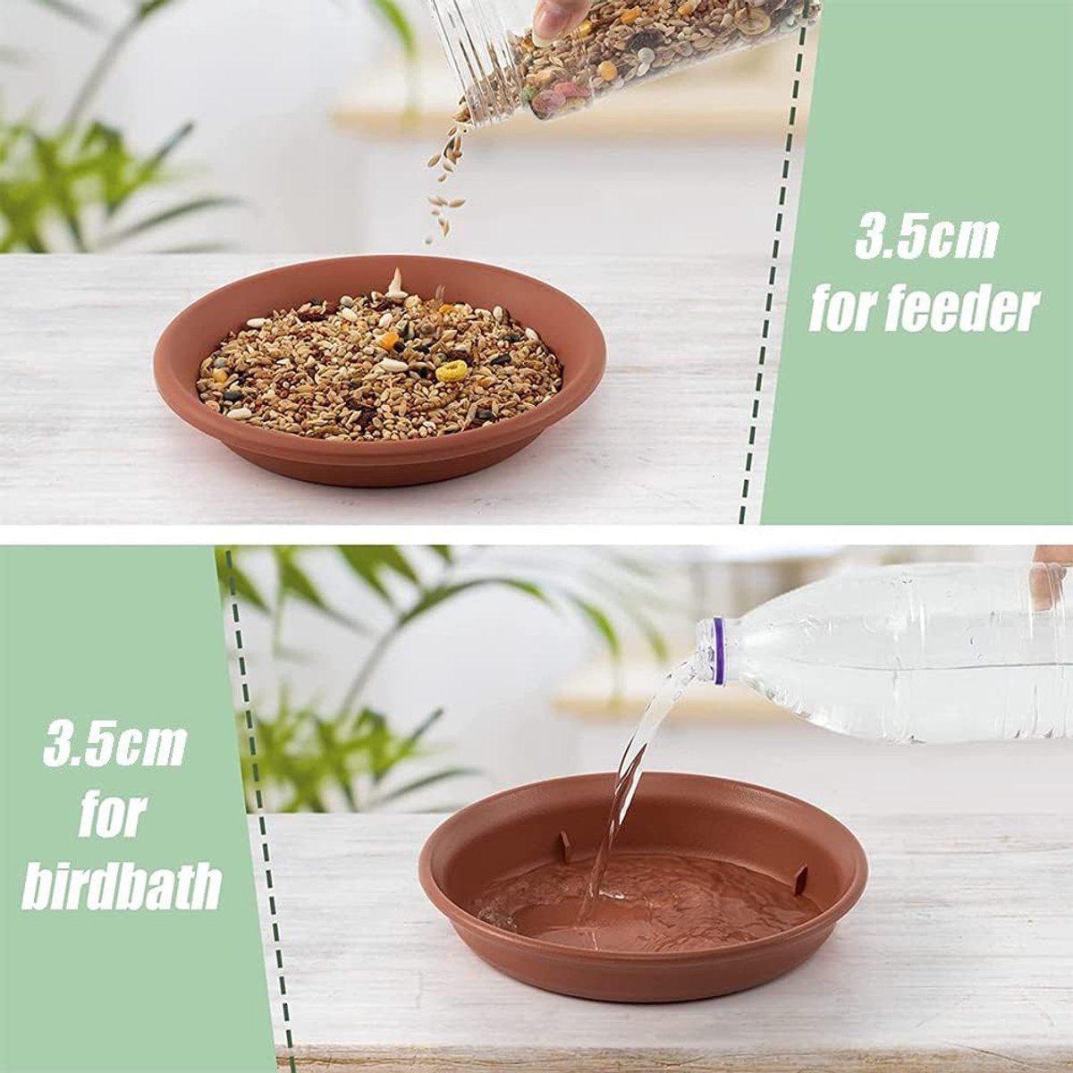 2-Piece Hanging Bird Bath & Feeder Set