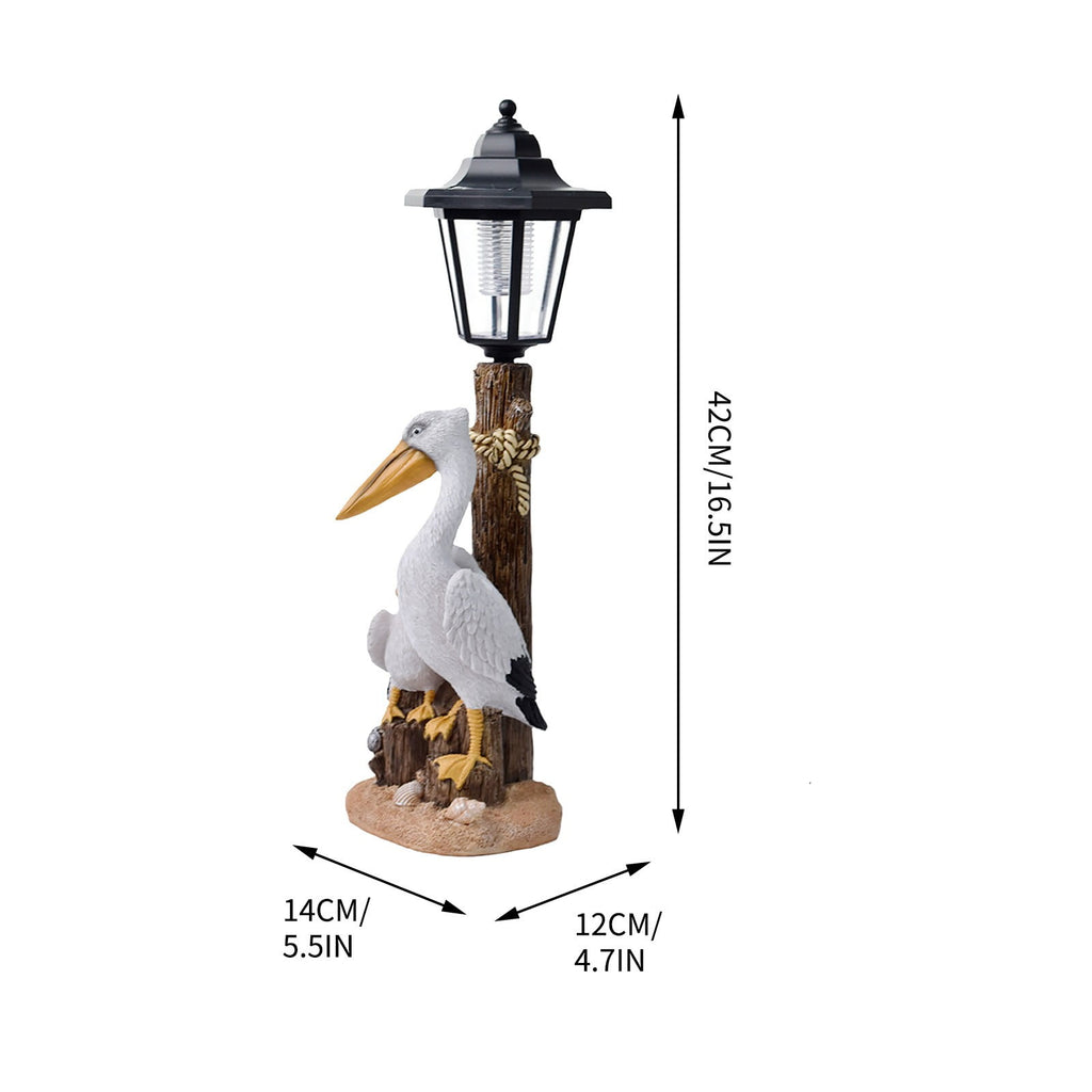 Solar Pelican Lantern Garden Statue – A
