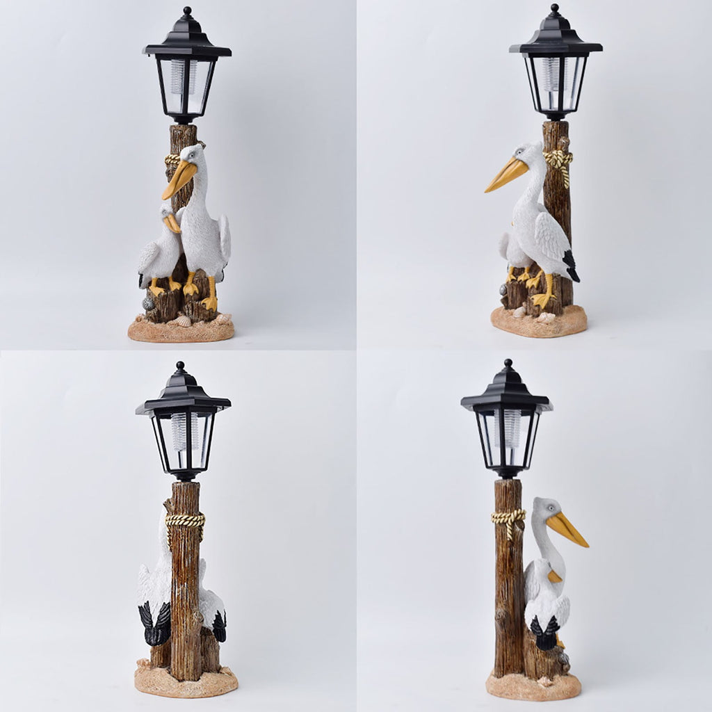 Solar Pelican Lantern Garden Statue – A