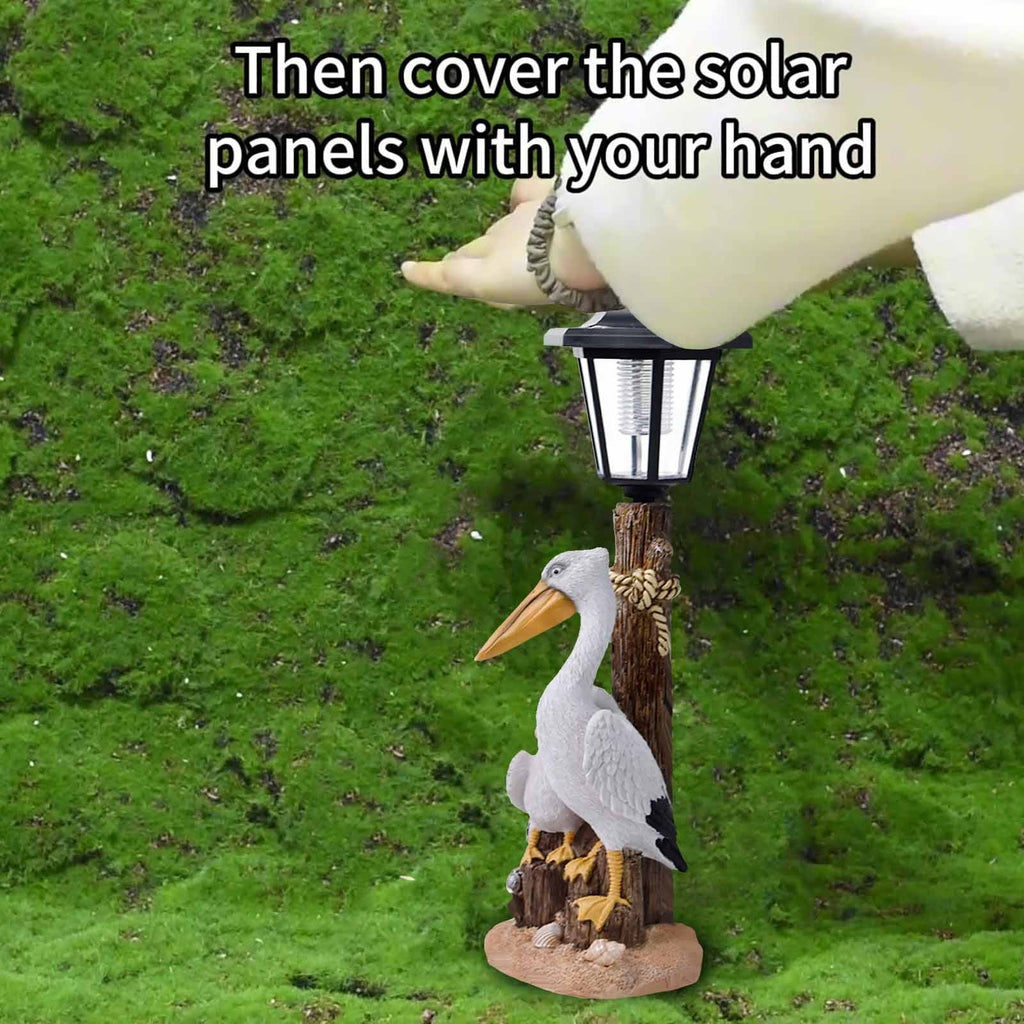 Solar Pelican Lantern Garden Statue – A