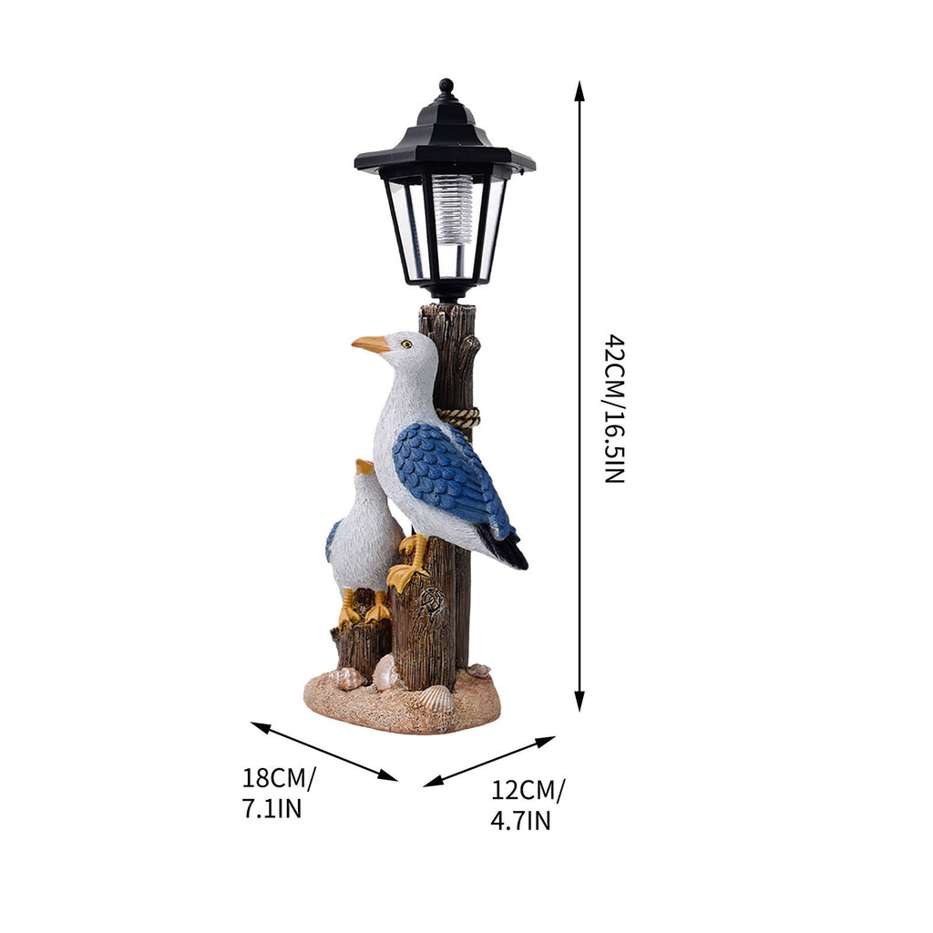 Solar Pelican Lantern Garden Statue – B