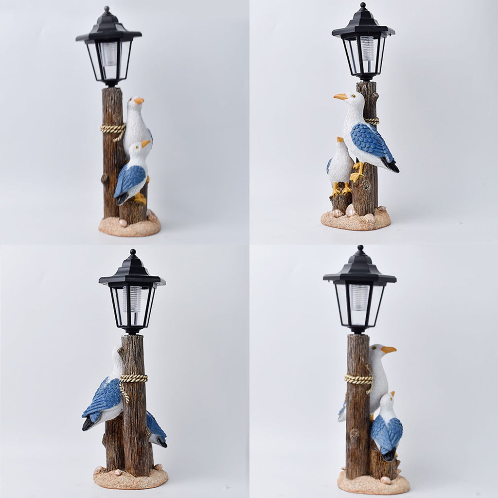 Solar Pelican Lantern Garden Statue – B