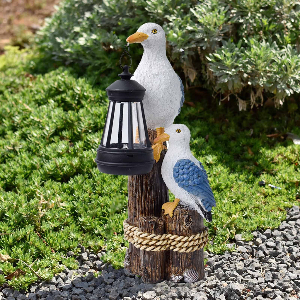 Solar Pelican Lantern Garden Statue – D