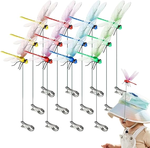 12- Piece Decorative Dragonfly Garden Clips