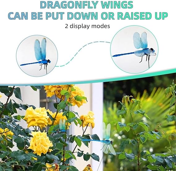 12- Piece Decorative Dragonfly Garden Clips