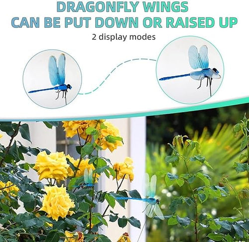 12- Piece Decorative Dragonfly Garden Clips