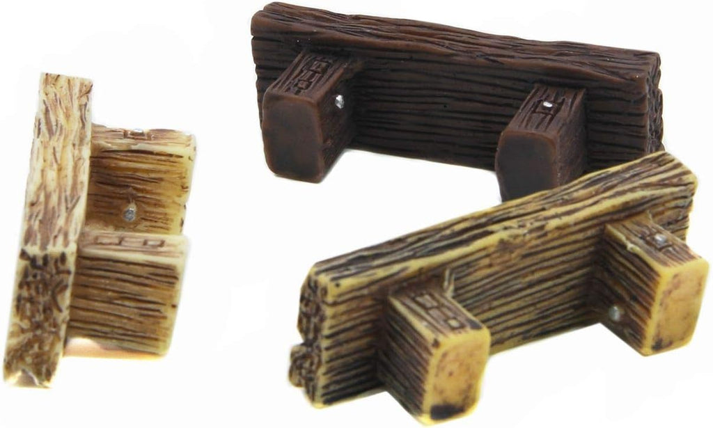 3-Piece Mini Fairy Garden Bench Set