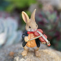 Violin Rabbit Garden Ornament