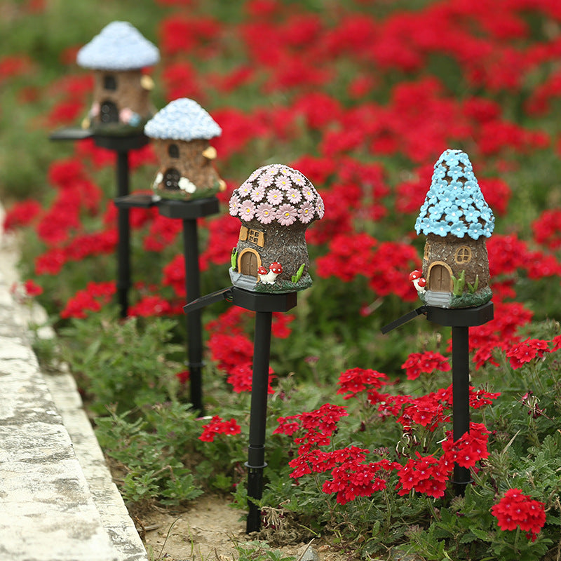 White & Red Solar Garden Stake Light
