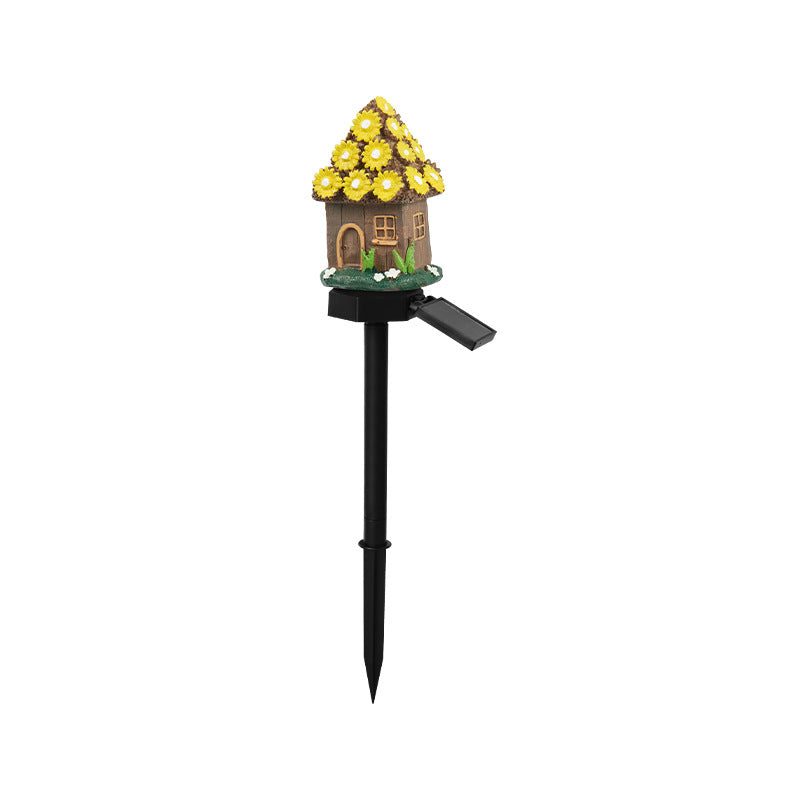Brown & Yellow Solar Garden Stake Light