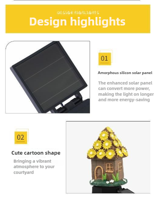 Brown & Blue Solar Garden Stake Light