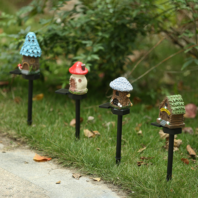 Brown & Pink Solar Garden Stake Light