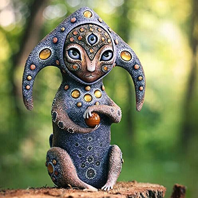 3-Piece Fantasy Alien Garden Figurine Set