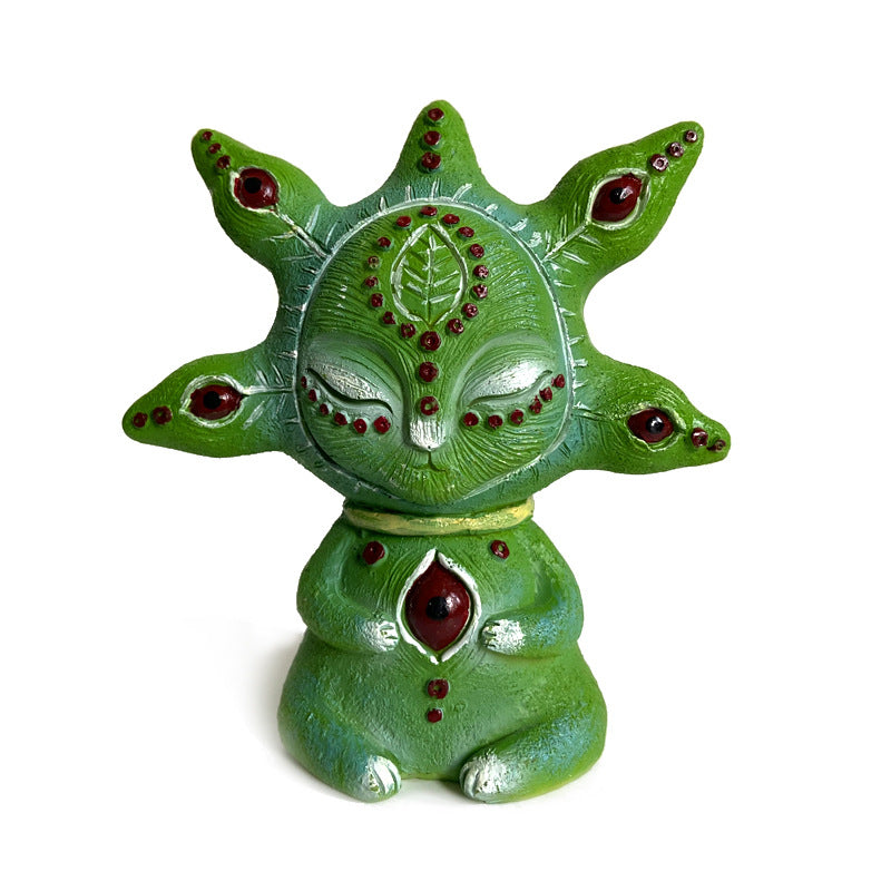3-Piece Five-Eyed Alien Garden Figurine Set