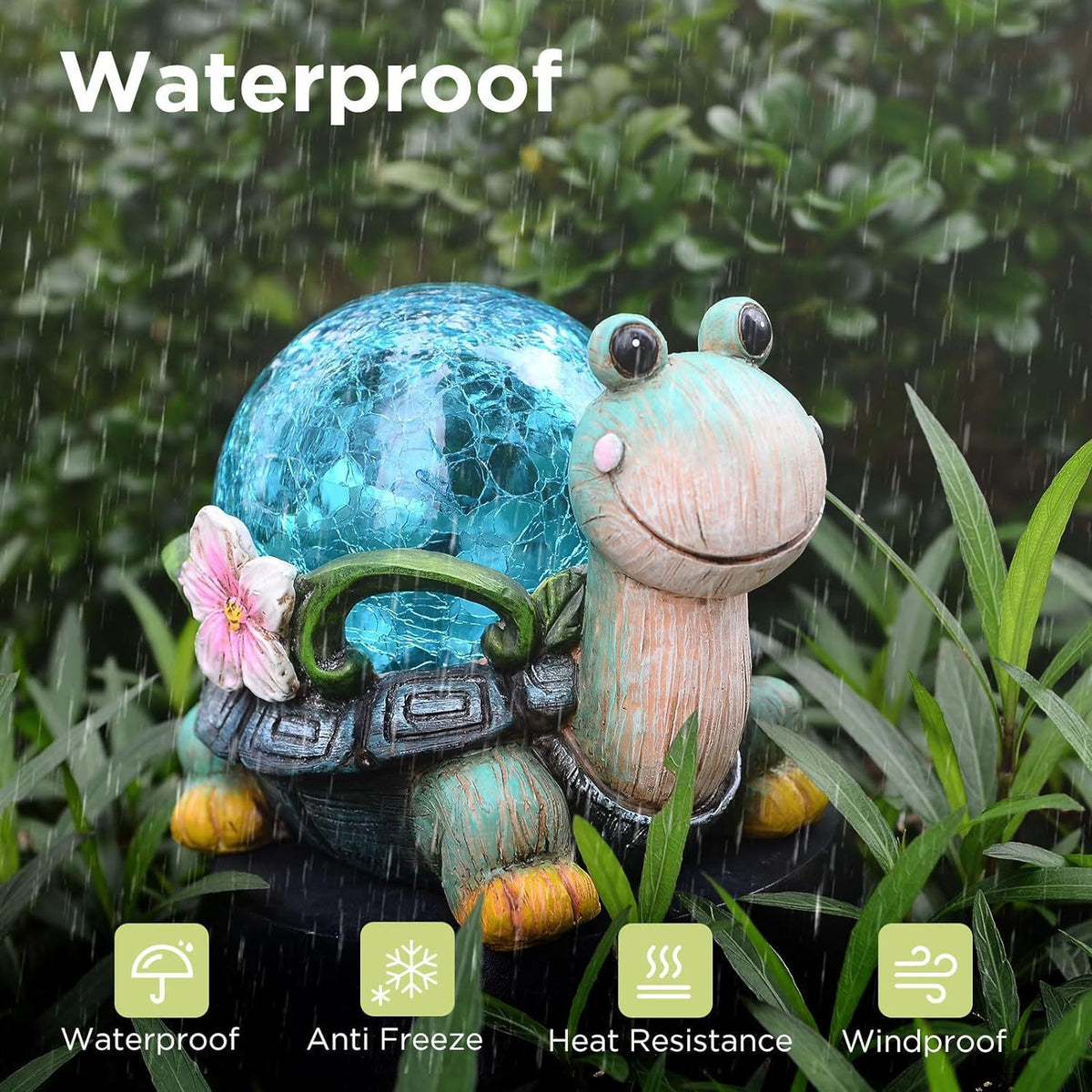Rabbit & Butterfly Solar Garden Statue