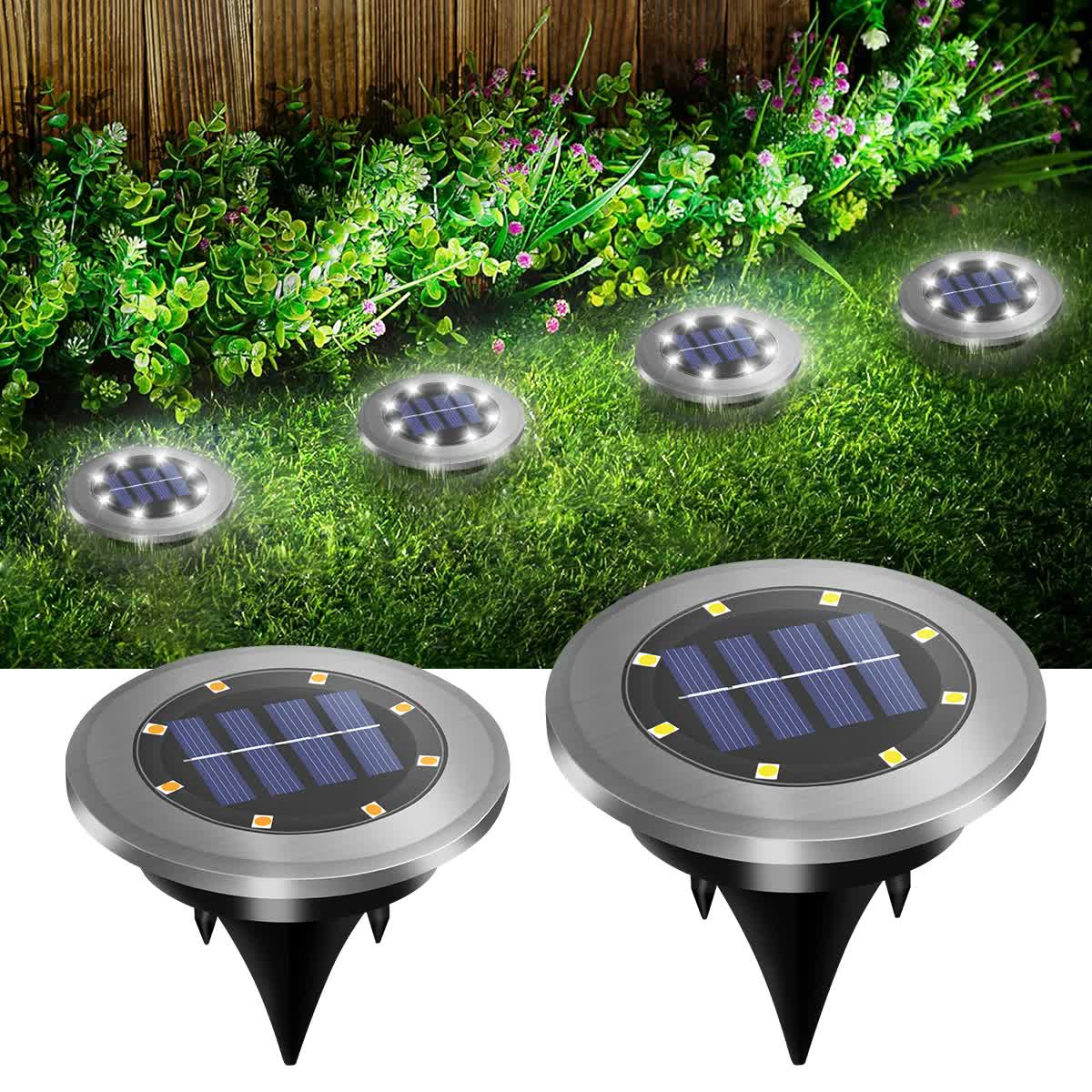 4-Pack Solar In-Ground Garden Lights