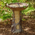 Tree Stump Fairy House Bird Bath