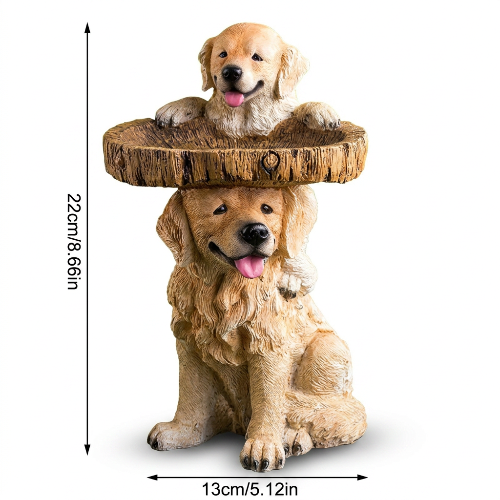Dog Resin Bird Bath & Feeder