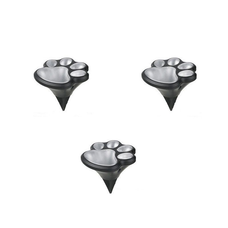 3-Pack Solar Cat Paw Garden Lights