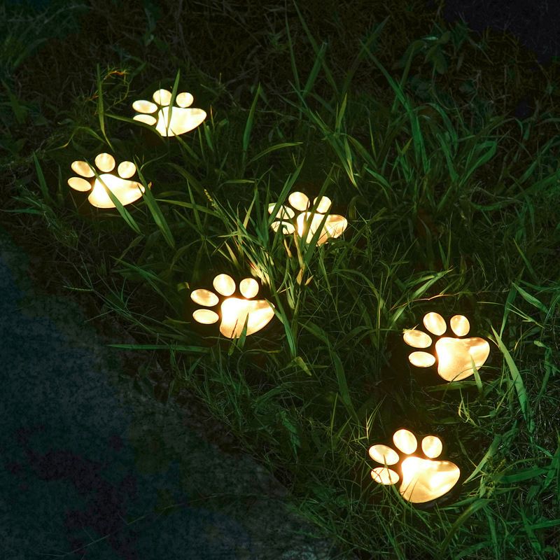 3-Pack Solar Cat Paw Garden Lights