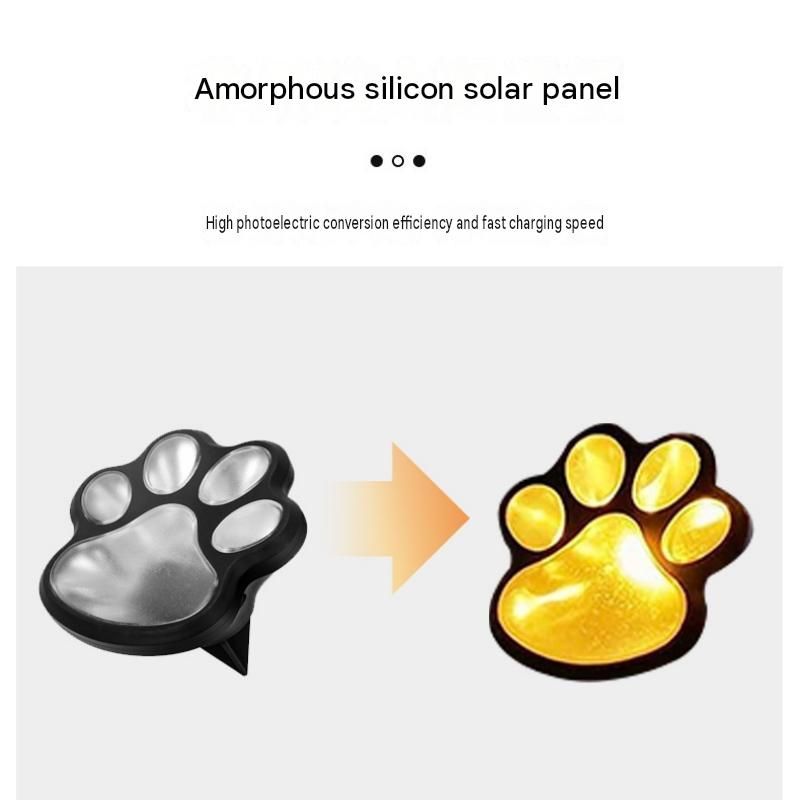 3-Pack Solar Cat Paw Garden Lights
