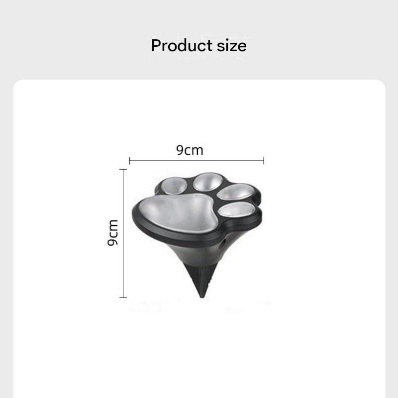 3-Pack Solar Cat Paw Garden Lights